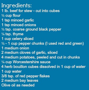 stew ingredients