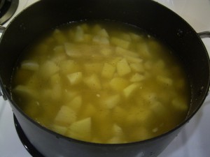 potatoes cooking